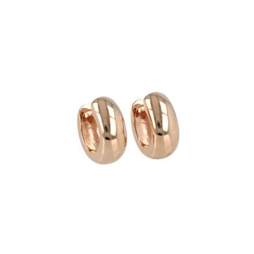Be | Earrings 14 Carat Pink gold | Ø14 x 6 mm