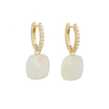 Varivello Set | Yellow Gold & Diamonds | White Moonstone 