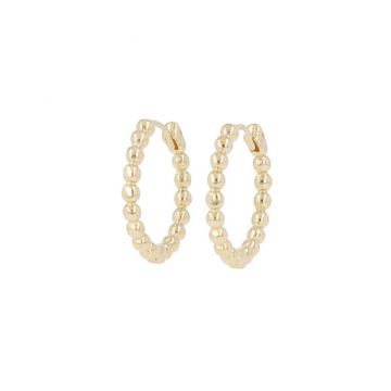 Dot | Earrings 14 Carat Yellow Gold | Hoops Ø20 mm
