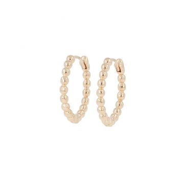 Dot | Earrings 14 Carat Pink Gold | Hoops Ø20 mm