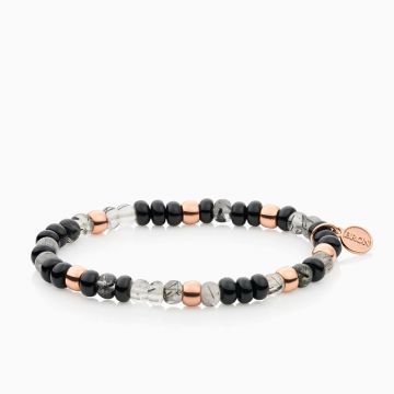 BRON | Ellesse Reflex Bracelet | Onyx - Rutilated Quartz