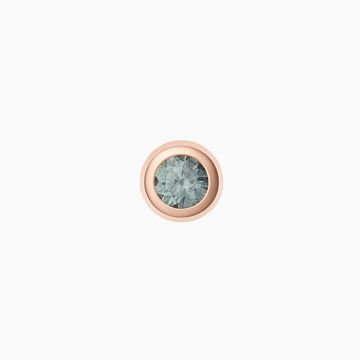 BRON | Confetti Ear Stud Pink gold | Petrol Sapphire