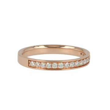 Yeva | Alliance Ring Pink Gold | 17 Diamonds