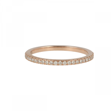 Yeva | Alliance Ring Pink Gold | 25 Diamonds