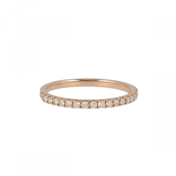 Lux | Alliance Ring Pink Gold | 19 Diamonds