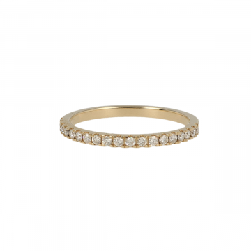 Lux | Alliance Ring Yellow Gold | 19 Diamonds