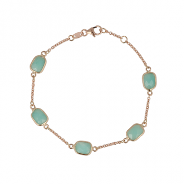 Sundrops | Bracelet 14 Carat Pink Gold | Amazonite