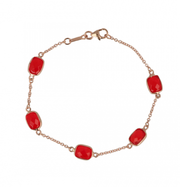 Sundrops | Bracelet 14 Carat Pink Gold | Coral