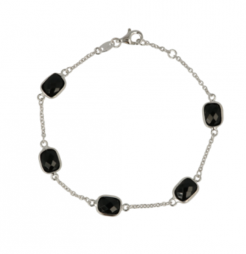 Sundrops | Bracelet 14 Carat White Gold | Onyx