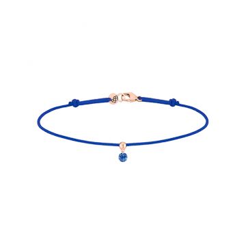 La Brune & La Blonde BB Cord Bracelet | Sapphire | Pink Gold