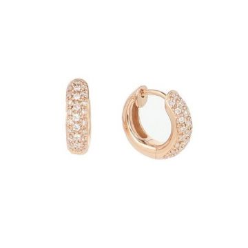 Be | Earring Pink Gold | Diamonds Pavé