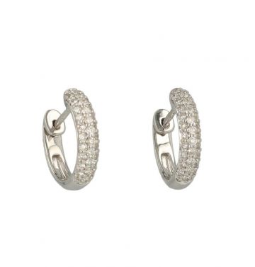 Be | Hoops White gold Diamonds | Pave