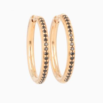 BRON | Lux Hoops | Black Sapphire | Ø20mm