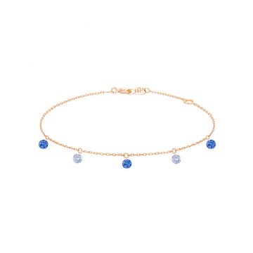 La Brune & La Blonde Confetti Bracelet | Sapphire | Pink Gold