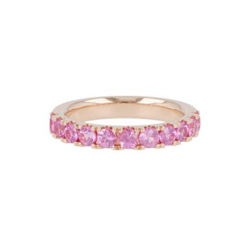 Yeva | Alliance Ring Pink Gold | Pink Sapphire