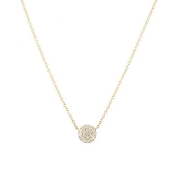 Yeva | Necklace 14 Carat Yellow Gold | Diamond Pavé 