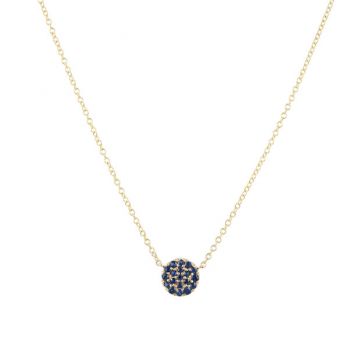 Yeva | Necklace 14 Carat Yellow Gold | Sapphire Pavé 