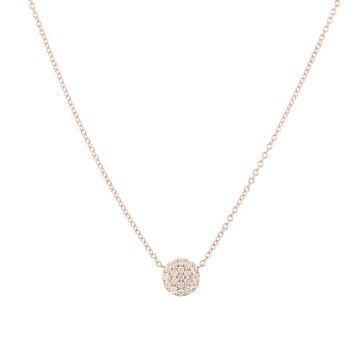Yeva | Necklace 14 Carat Pink Gold | Diamond Pavé 