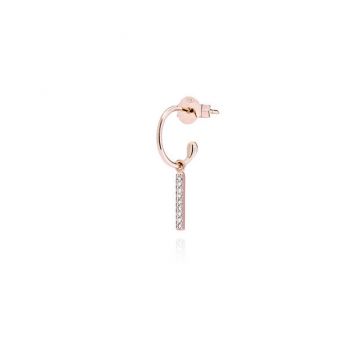 Burato Gioielli | S White Diamonds Line Hoop