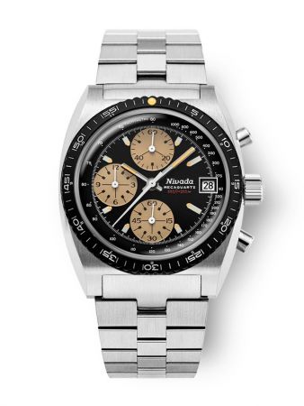 Nivada Grenchen Chronosport Sand/Black Steel 77001Q45 | 38mm
