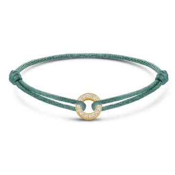 Circle of Love Pavé Satin Bracelet Minitials 