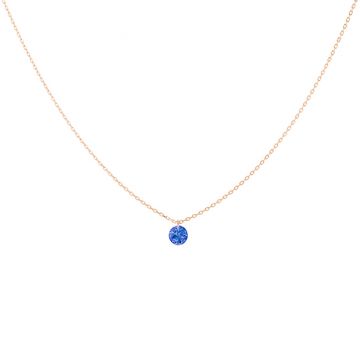 La Brune & La Blonde Confetti Necklace | Sapphire | Pink Gold