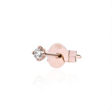 Burato Gioielli | Large White Solitaire Pin | Earstud
