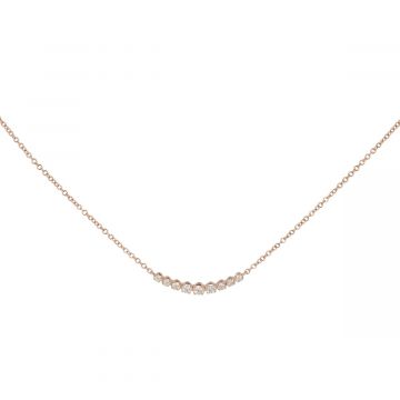 Lux | Necklace Pink Gold | Diamond 0,34ct
