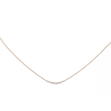 Lux | Necklace Pink Gold | Diamond 0,14ct