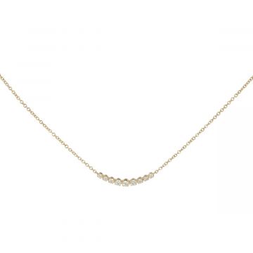 Lux | Necklace Yellow Gold | Diamonds 0,34ct