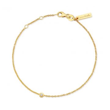 Minitials One Diamond Chain Bracelet | 18ct Gold