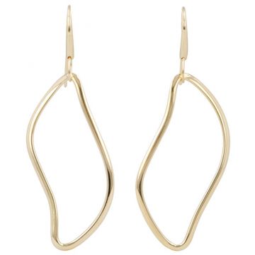 Dot | Earrings 14 Carat Yellow Gold | Organic Trapezoidal 