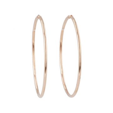 Dot | Earrings 14 Carat Pink Gold | Ø40 mm