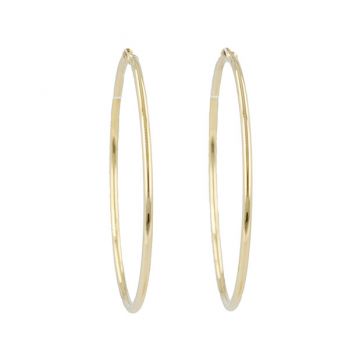 Dot | Earrings 14 Carat Yellow Gold | Ø40 mm