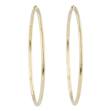 Dot | Earrings 14 Carat Yellow Gold | Ø50 mm