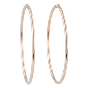 Dot | Earrings 14 Carat Pink Gold | Ø50 mm