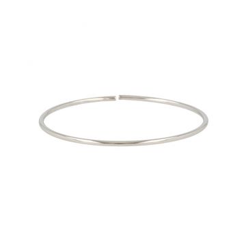 Dot | White Gold | Bangle 2 mm