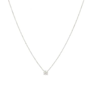 Lux | Necklace Solitaire 14 Carat White Gold | Diamond 0.31ct