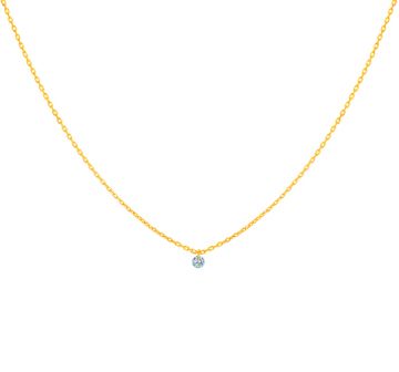 La Brune & La Blonde 360° Necklace | Solitaire Diamond | Yellow Gold