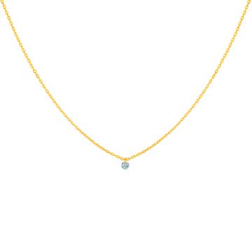 360° Necklace | Solitaire diamond Yellow Gold. 