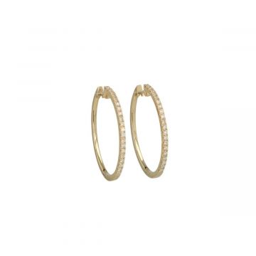 Lux | Hoops Yellow Gold | Diamond 0.50ct