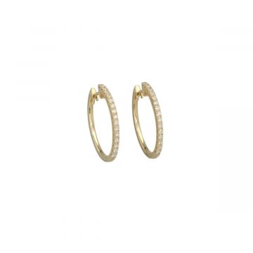 Lux | Hoops Yellow Gold | Diamond 0.34ct