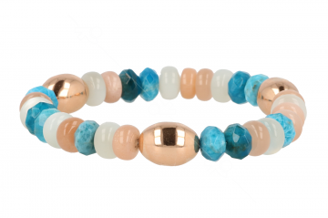 Sundrops | Bracelet Pink gold | Apatit-Moonstone Pink & White