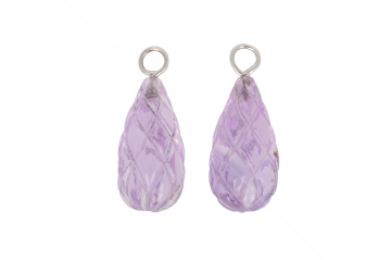 Varivello Pendants amethist droplet engraved