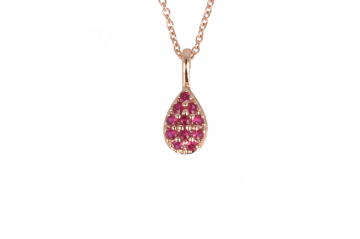 Yeva | Pink Gold Pendant | Ruby