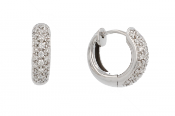 Be | Earrings White Gold | Diamonds Pavé 