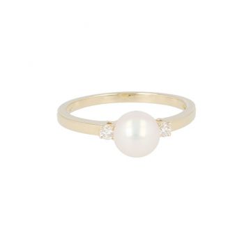 Sundrops  | Ring Yellow Gold | Pearl & Diamonds