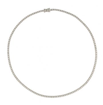 Lux | Tennis Necklace White Gold | 157 Diamonds