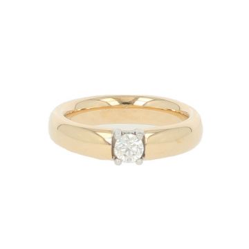 Lux | Ring Yellow Gold | Diamond 0,30ct
