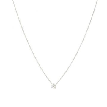 Lux | Necklace Solitaire 14 Carat White Gold | Diamond 0.26ct